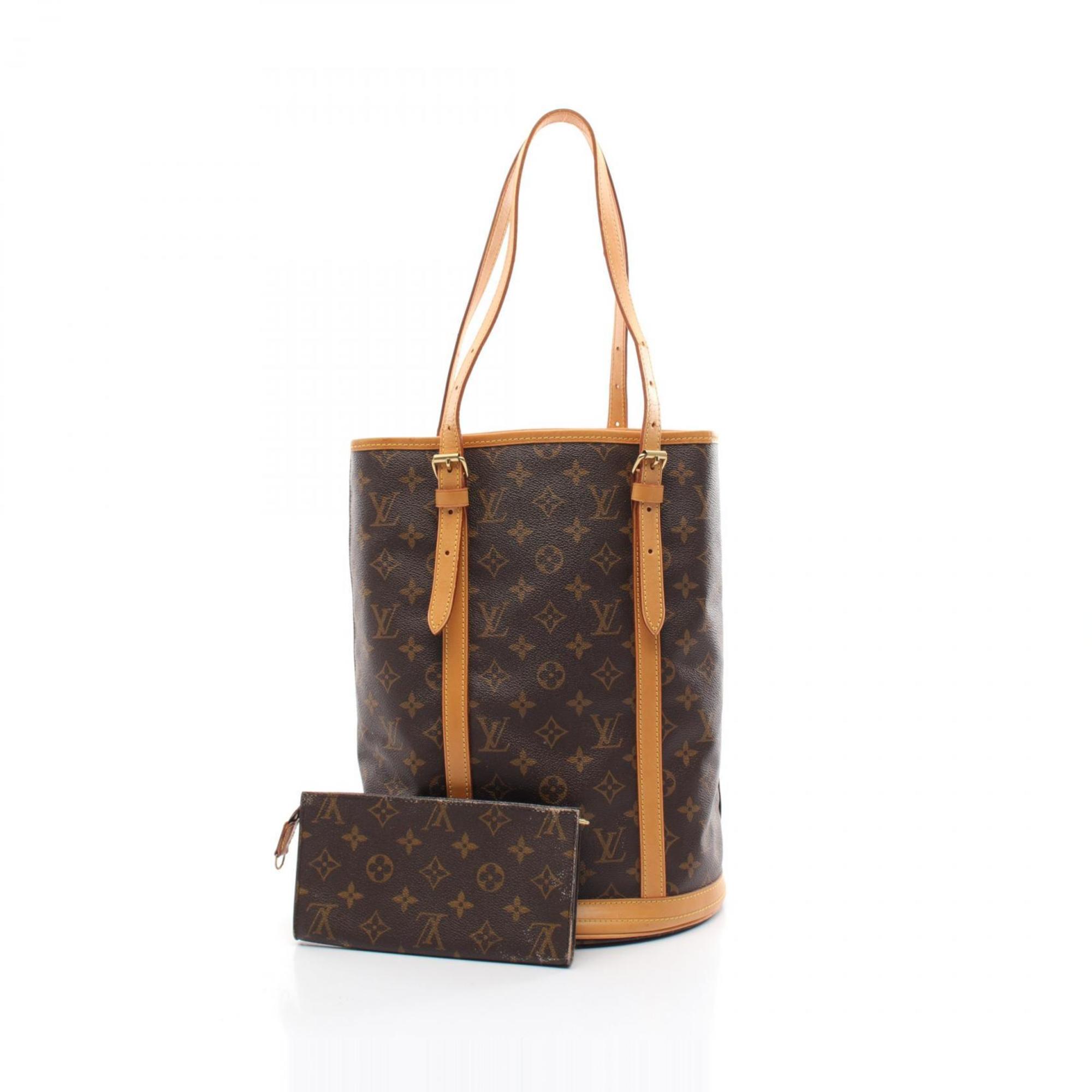 Louis Vuitton LOUIS VUITTON Bucket GM Monogram Shoulder Bag Coated Canvas Leather Women's Brown M42236