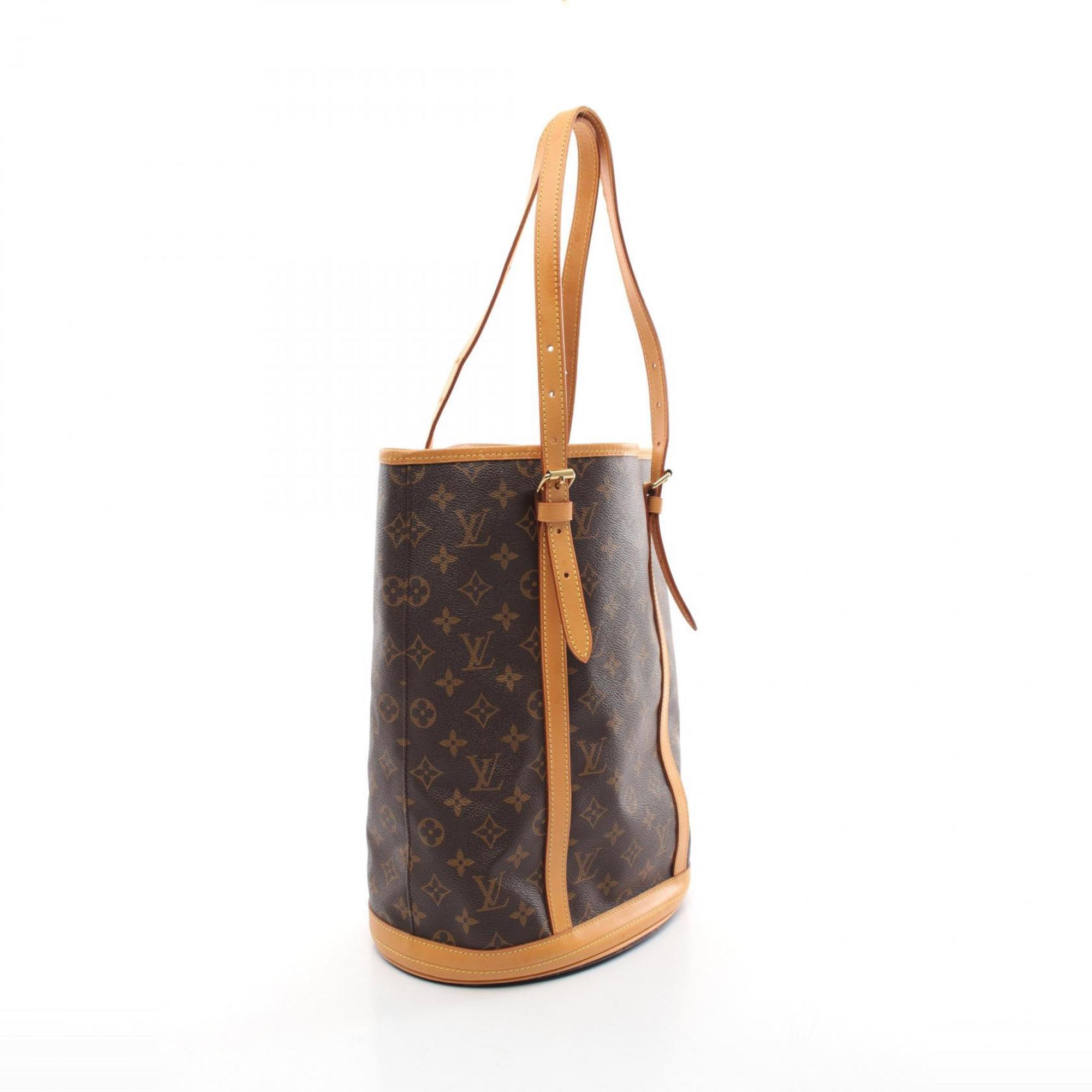 Louis Vuitton LOUIS VUITTON Bucket GM Monogram Shoulder Bag Coated Canvas Leather Women's Brown M42236