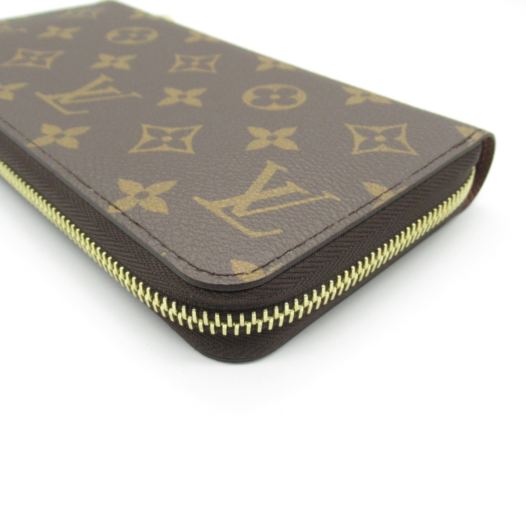 Louis Vuitton LOUIS VUITTON Zippy Wallet Round Long Coated Canvas Monogram Men Women Brown M42616