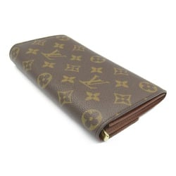 Louis Vuitton LOUIS VUITTON Pochette Porto Monnaie Credit Bi-fold Long Wallet Coated Canvas Monogram Men's Women's Brown M61725