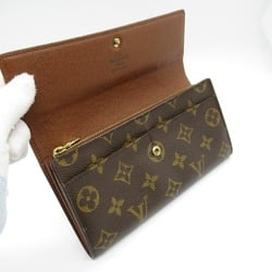 Louis Vuitton LOUIS VUITTON Pochette Porto Monnaie Credit Bi-fold Long Wallet Coated Canvas Monogram Men's Women's Brown M61725