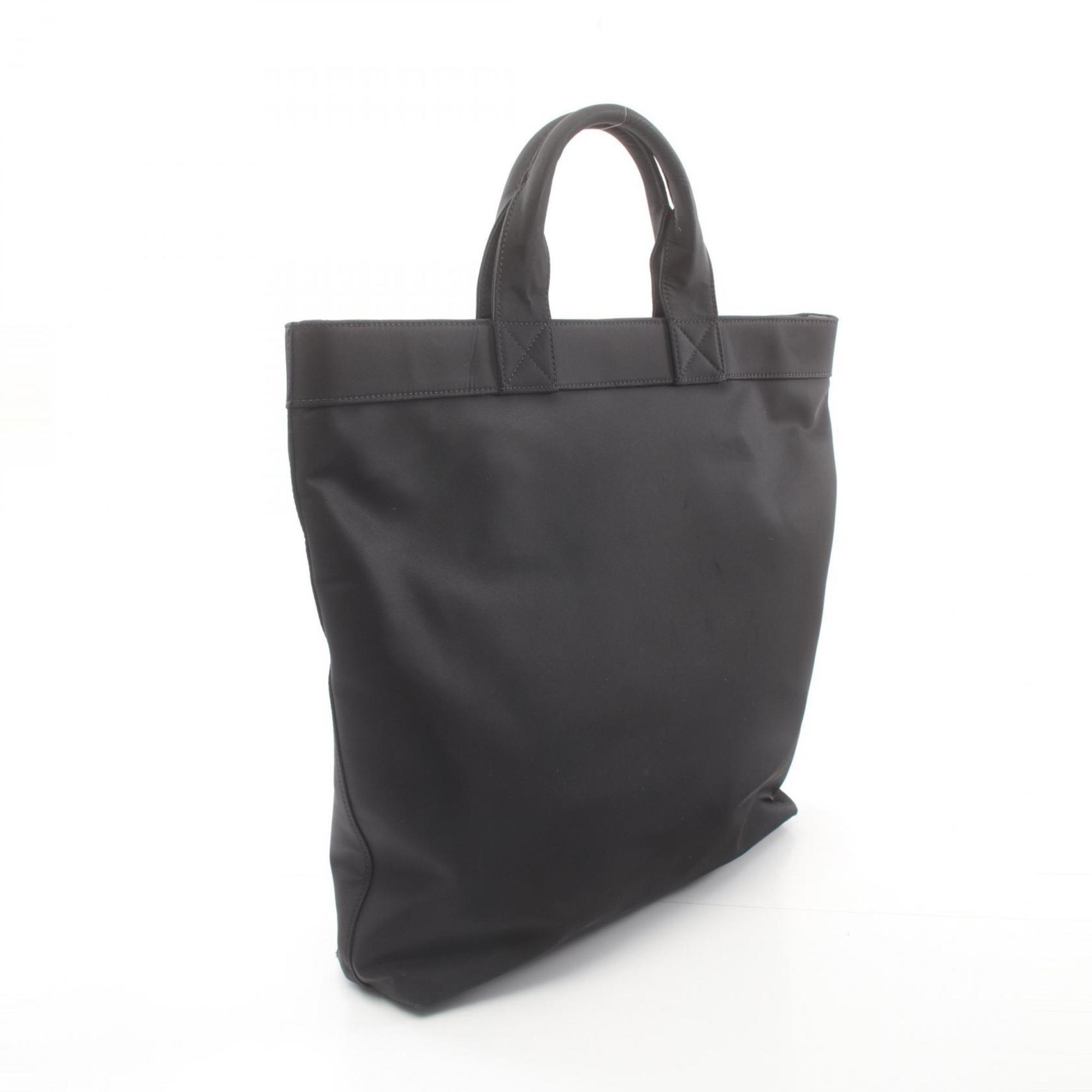 Burberry ECONYL Tote Bag, Nylon, Leather, Men's, Women's, Black, 8026233