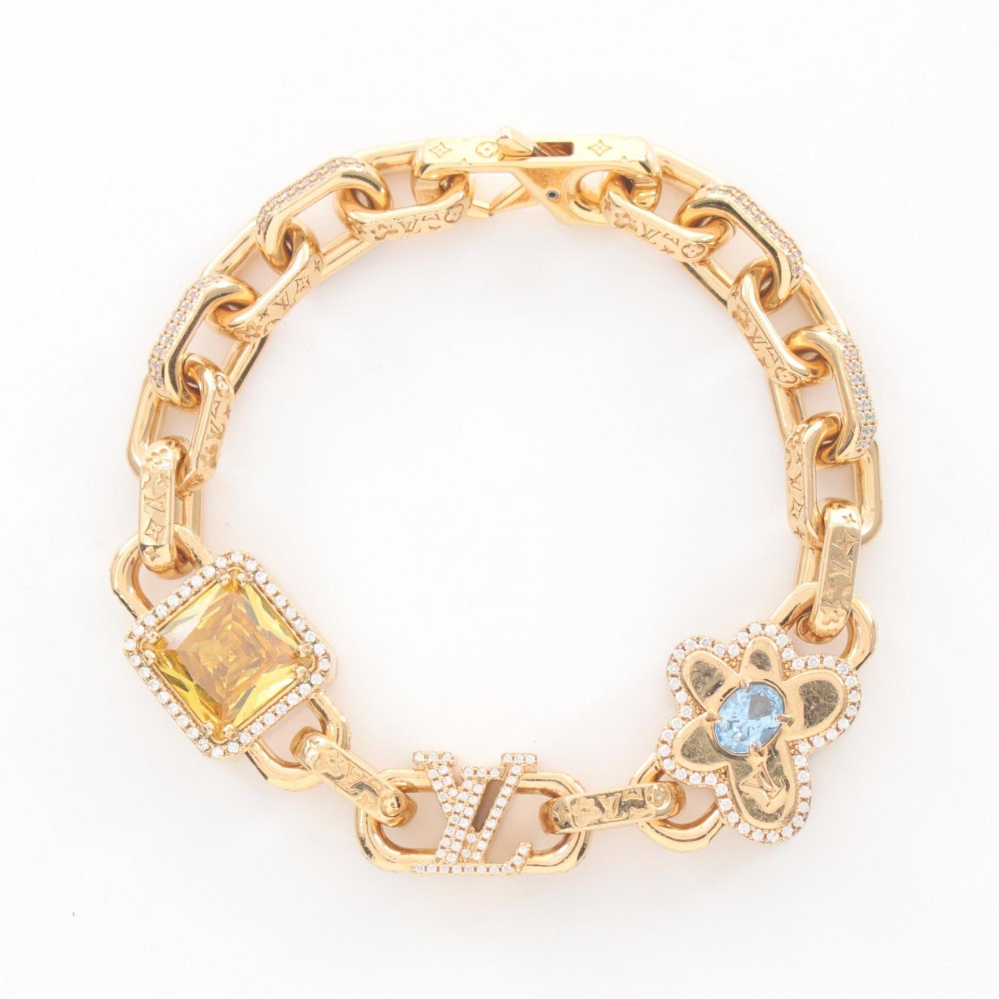 LOUIS VUITTON Paradise Stone Bracelet GP (Gold Plated) Rhinestone Women's Gold Multicolor M1594M