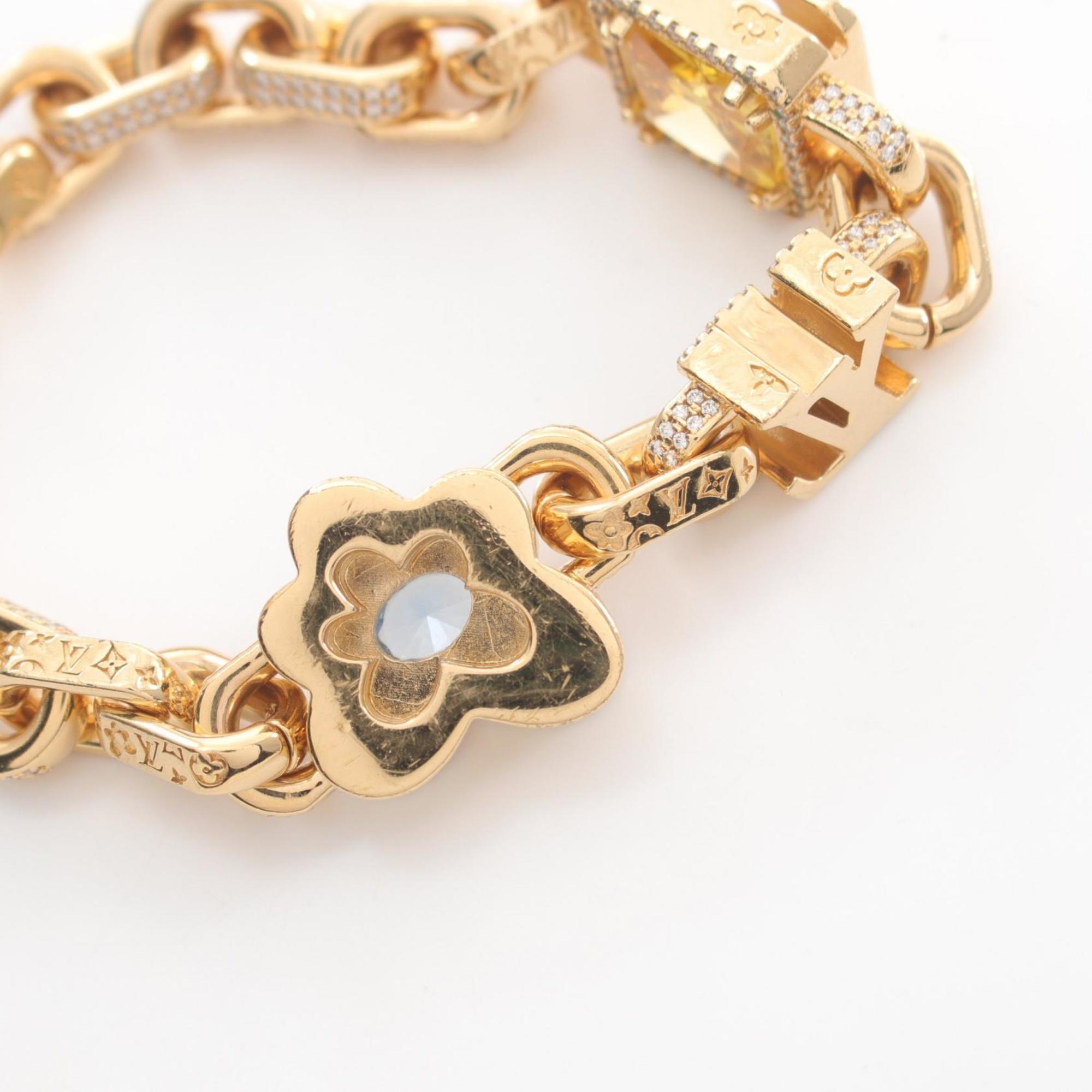 LOUIS VUITTON Paradise Stone Bracelet GP (Gold Plated) Rhinestone Women's Gold Multicolor M1594M