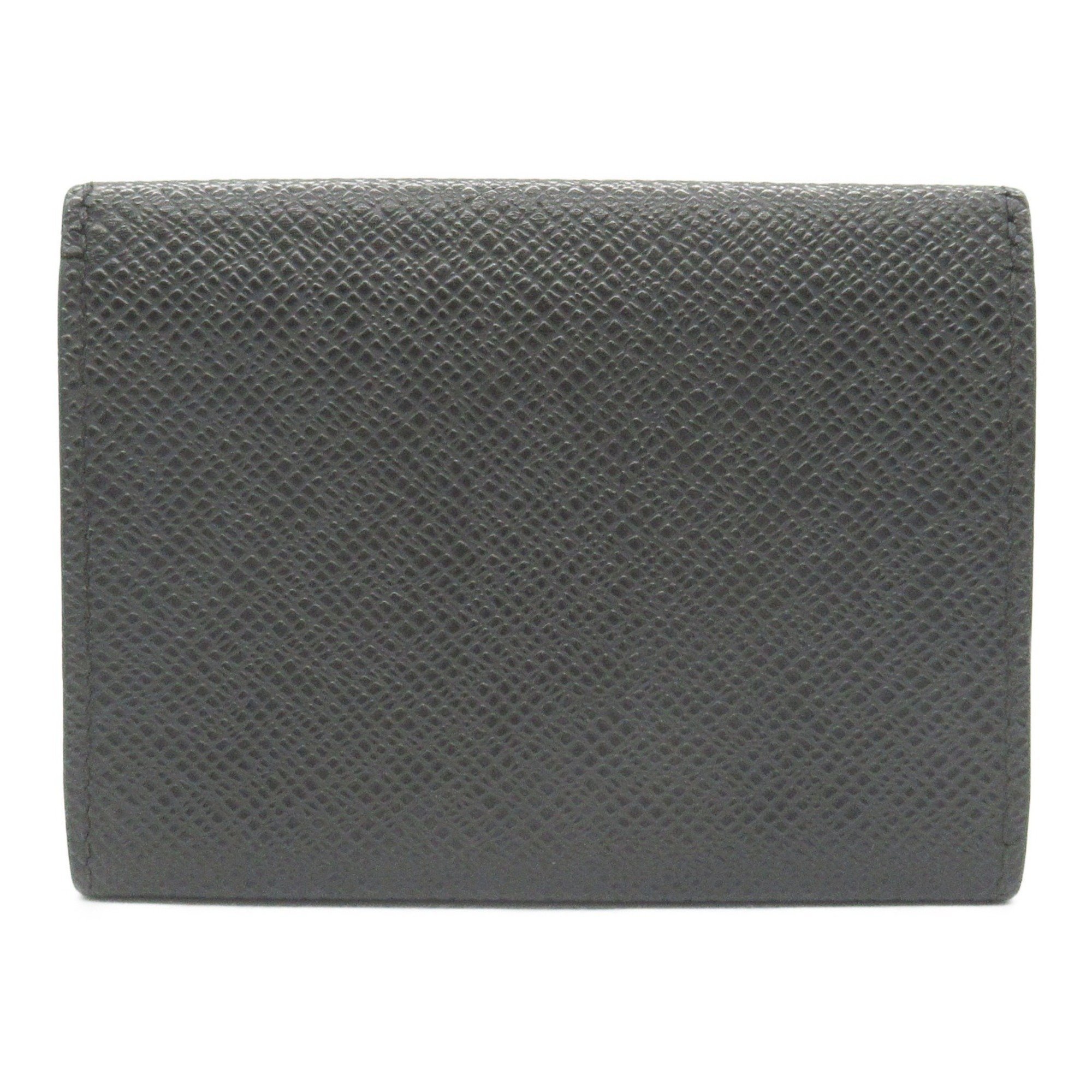 Louis Vuitton Envelope Carte de Visite Business Card Holder Leather Taiga Men's Black M30922