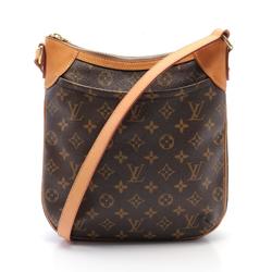 Louis Vuitton Odeon PM Monogram Shoulder Bag, Coated Canvas, Leather, Women's, Brown, M56390