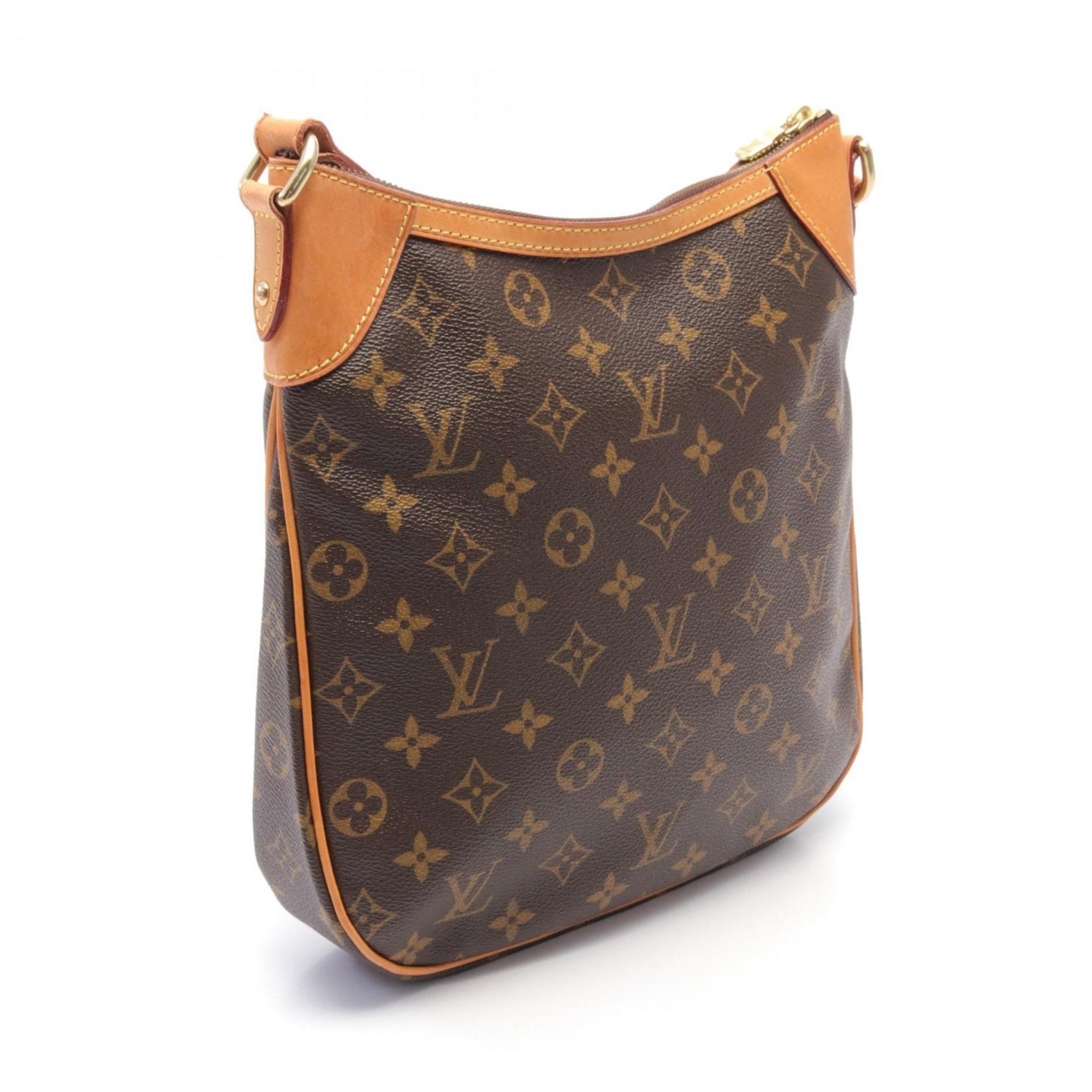 Louis Vuitton Odeon PM Monogram Shoulder Bag, Coated Canvas, Leather, Women's, Brown, M56390