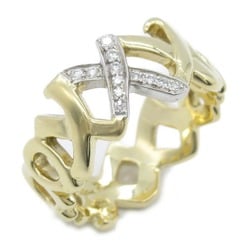 Tiffany & Co. Love Kiss Diamond Ring, K18 (yellow gold), K18WG (white diamond, ladies, clear