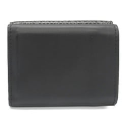 FENDI FF Tri-fold Wallet Leather Men's Women's Black 7M0280