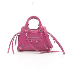 BALENCIAGA Neo Classic Nano Handbag Bag Leather Women's Pink 638527