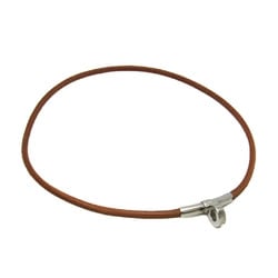 Hermes Kite Choker Bracelet Leather,Metal Women,Men Casual Choker Necklace (Brown,Silver)