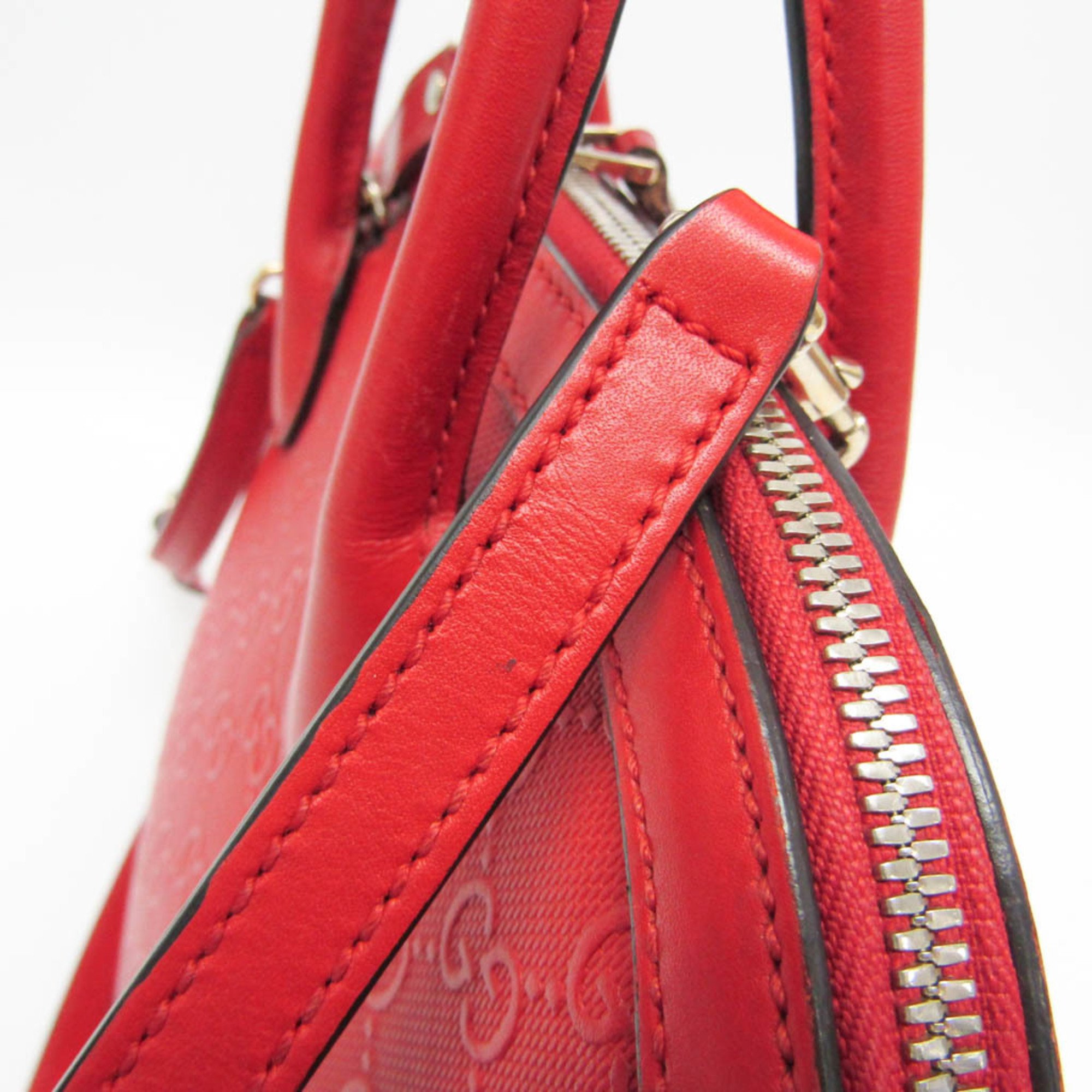 Gucci Bright Diamante 384688 Women's Leather Handbag,Shoulder Bag Red Color