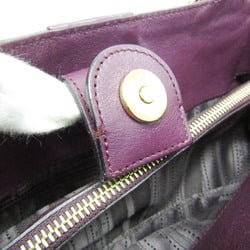 Salvatore Ferragamo Gancini EE-21 D477 Women's Leather Handbag,Shoulder Bag Purple