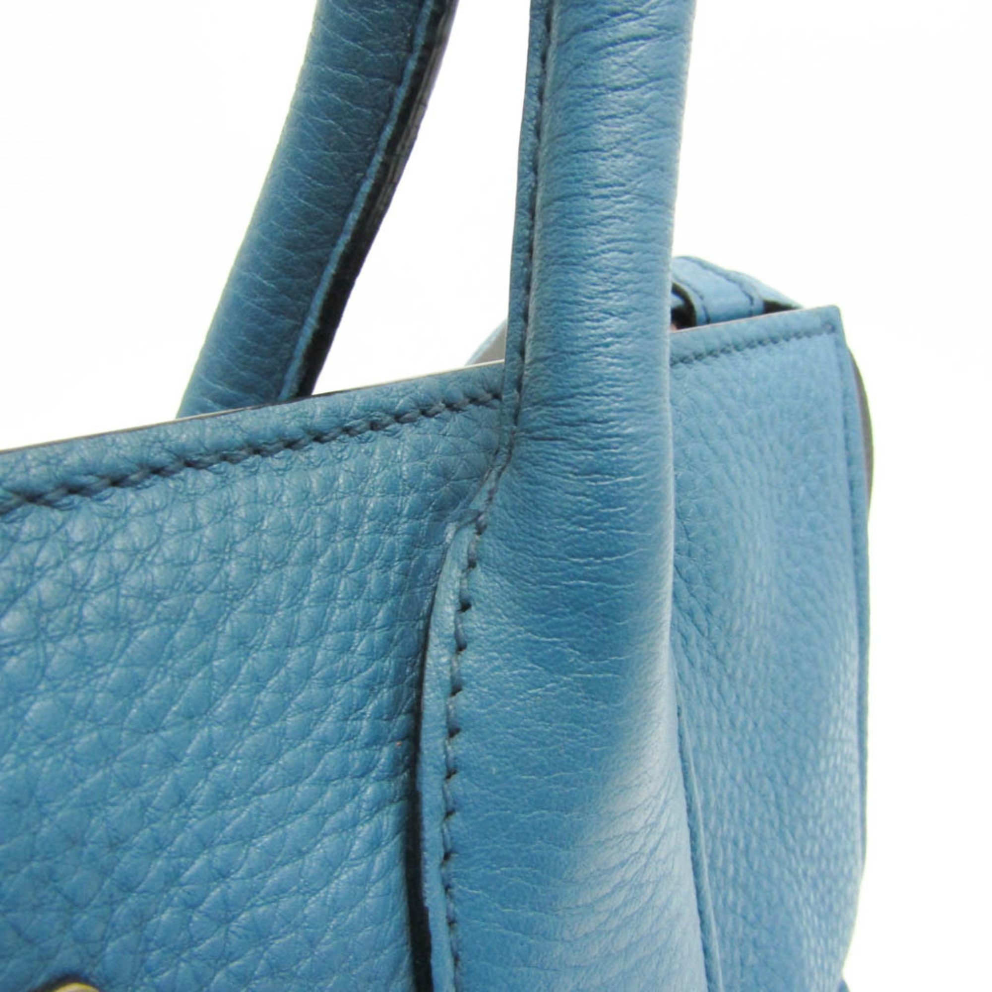 Prada BN2693 Women's Vitello Daino Handbag,Shoulder Bag Blue