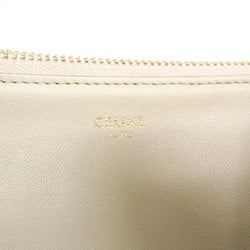 Celine Trio Small 187603 Women's Leather Shoulder Bag Light Beige