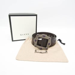 Gucci Square Buckle 650024 Men,Women Leather Standard Belt Brown 75