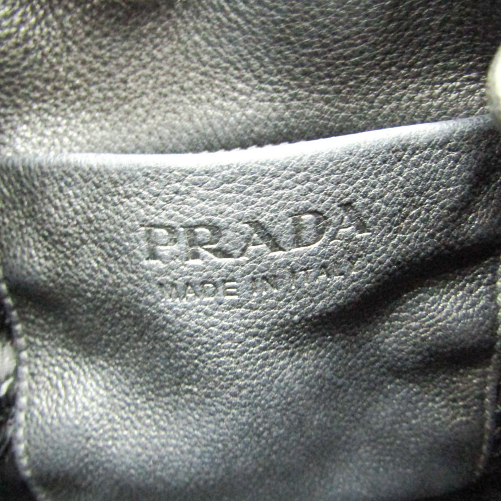 Prada Bucket Bag 1BE018 Women's Vitello Daino Handbag,Shoulder Bag Nero