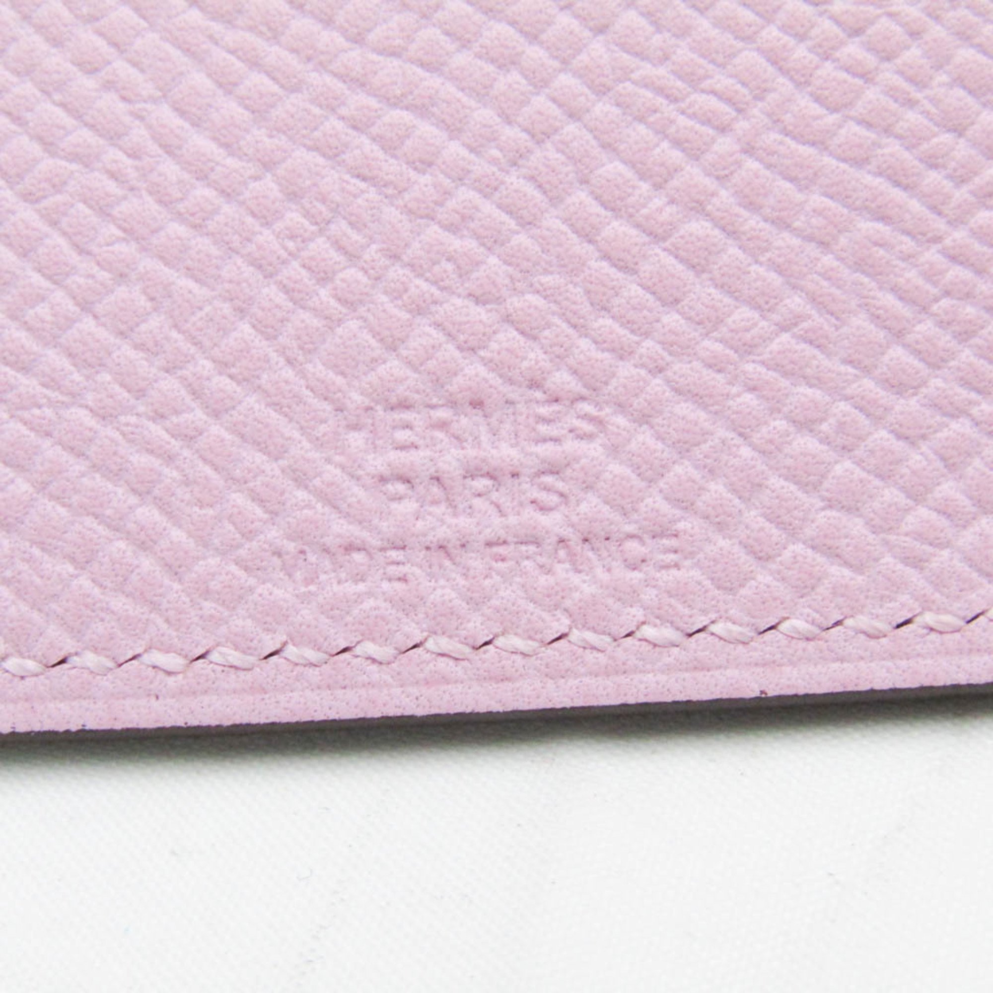 Hermes Tarmac PM Epsom Leather Passport Cover Pink