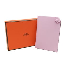 Hermes Tarmac PM Epsom Leather Passport Cover Pink