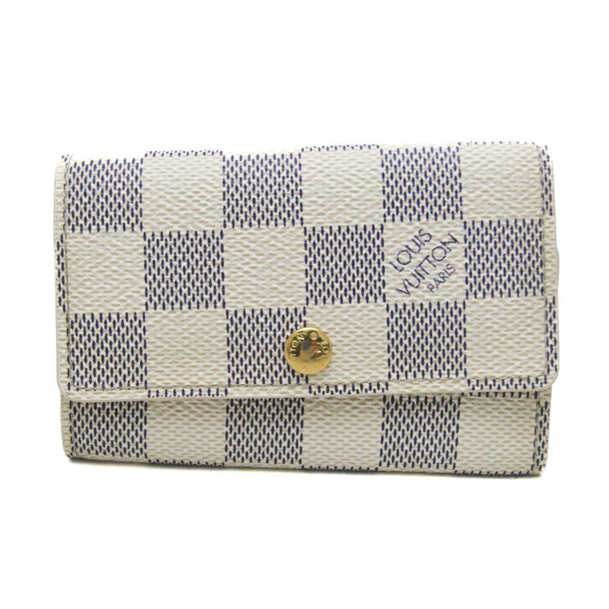 Louis Vuitton Damier Azur 6 Key Holder N61745 Women,Men Damier Azur Key Case Damier Azur