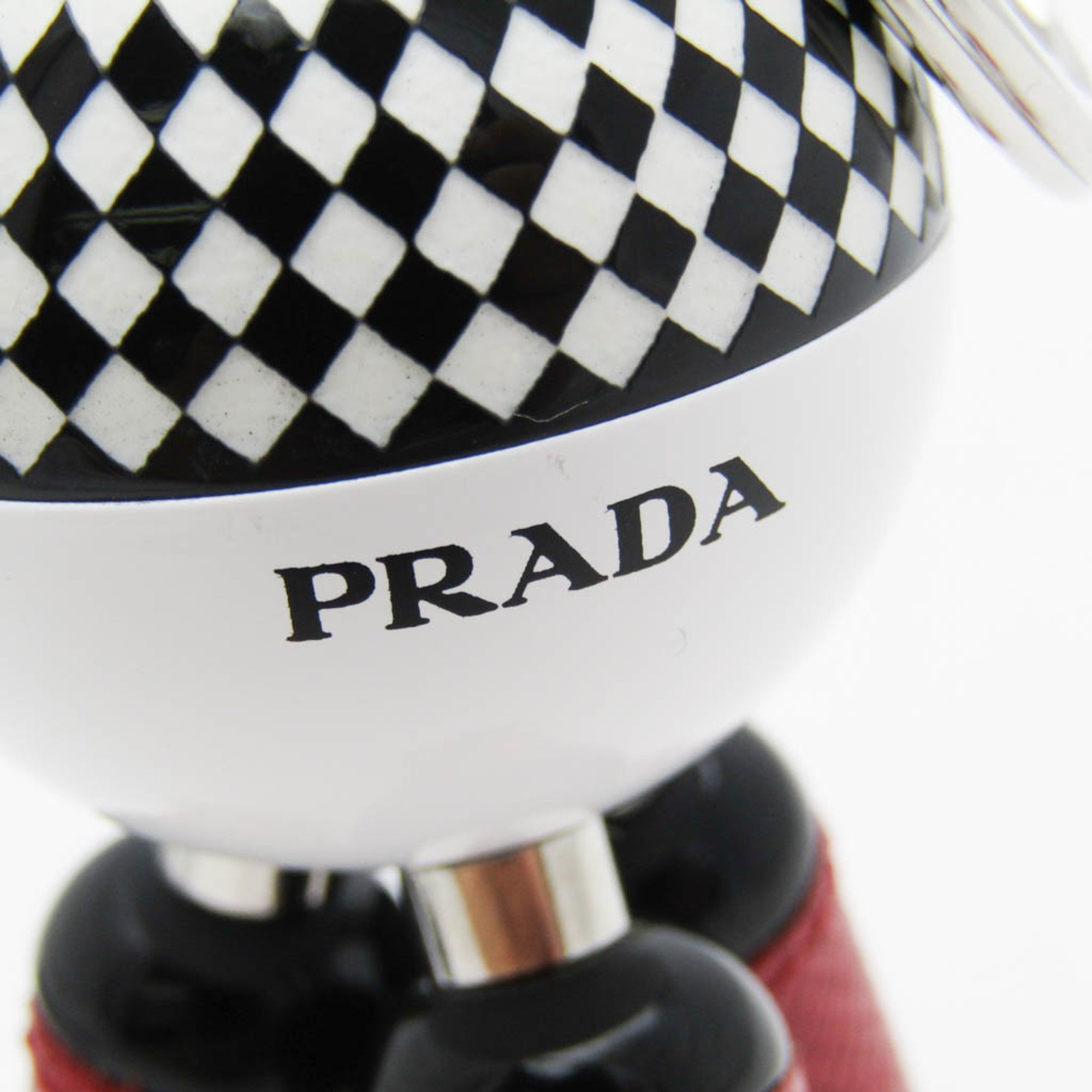 Prada Metal Keyring Charm Black,Red Color,White Pradamalia Disco TRICK ROBOT 1TR058