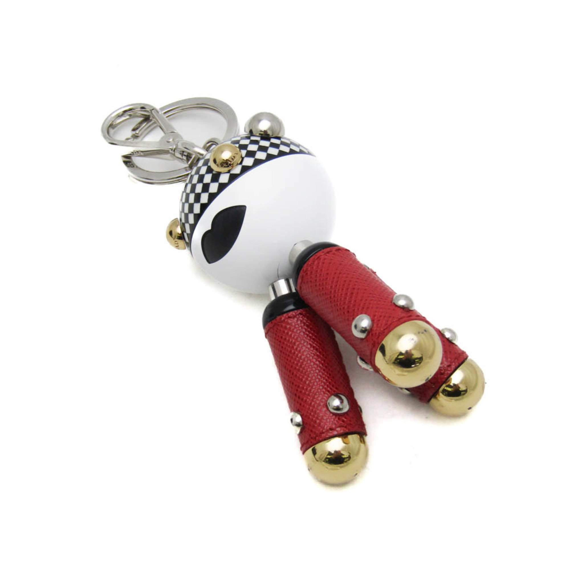 Prada Metal Keyring Charm Black,Red Color,White Pradamalia Disco TRICK ROBOT 1TR058