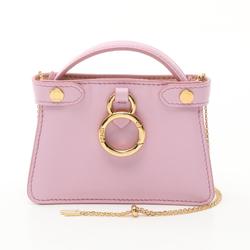 FENDI Nano Peekaboo Handbag Bag Leather Women's Purple 7AR993