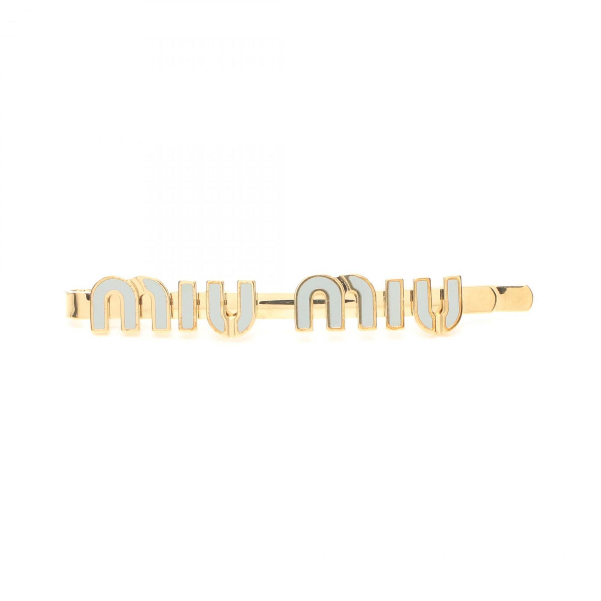 Miu Miu Miu GP (Gold Plated) Women's Gold Grey 5IF146