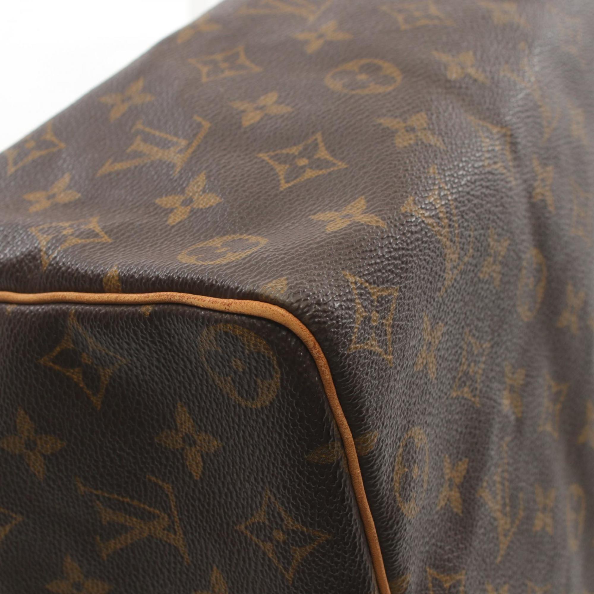 Louis Vuitton Speedy 35 Handbag Bag Coated Canvas Leather Monogram Women's Brown M41524