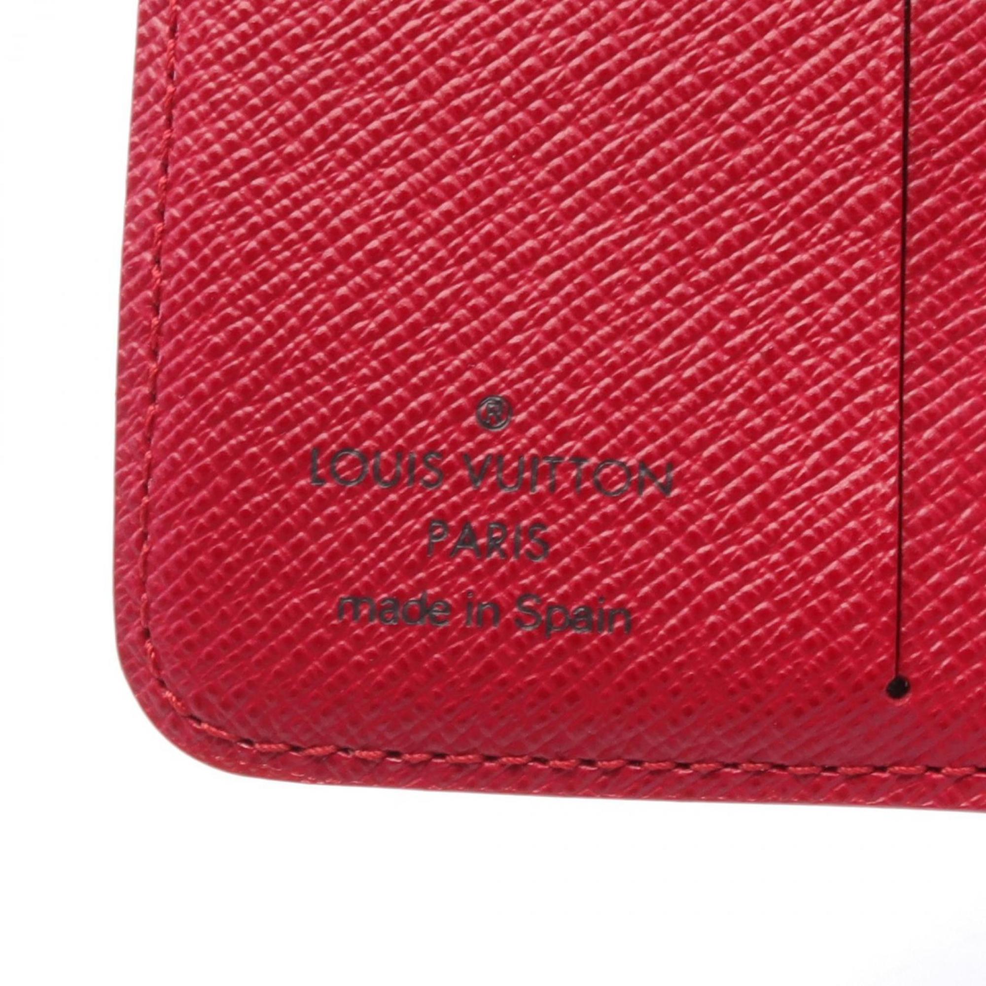 Louis Vuitton LOUIS VUITTON Compact Zip Monogram Cherry Bi-fold Wallet Coated Canvas Women's Brown Red M95005