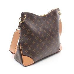 Louis Vuitton Odeon NM MM Monogram Shoulder Bag Coated Canvas Leather Women's Brown M45355