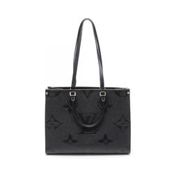 LOUIS VUITTON On the Go MM Monogram Empreinte Noir Tote Bag Leather Women's Black M45595