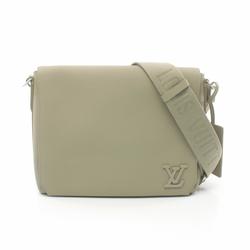 LOUIS VUITTON Take Off LV Shoulder Bag Leather Aerogram Men's Green M22505