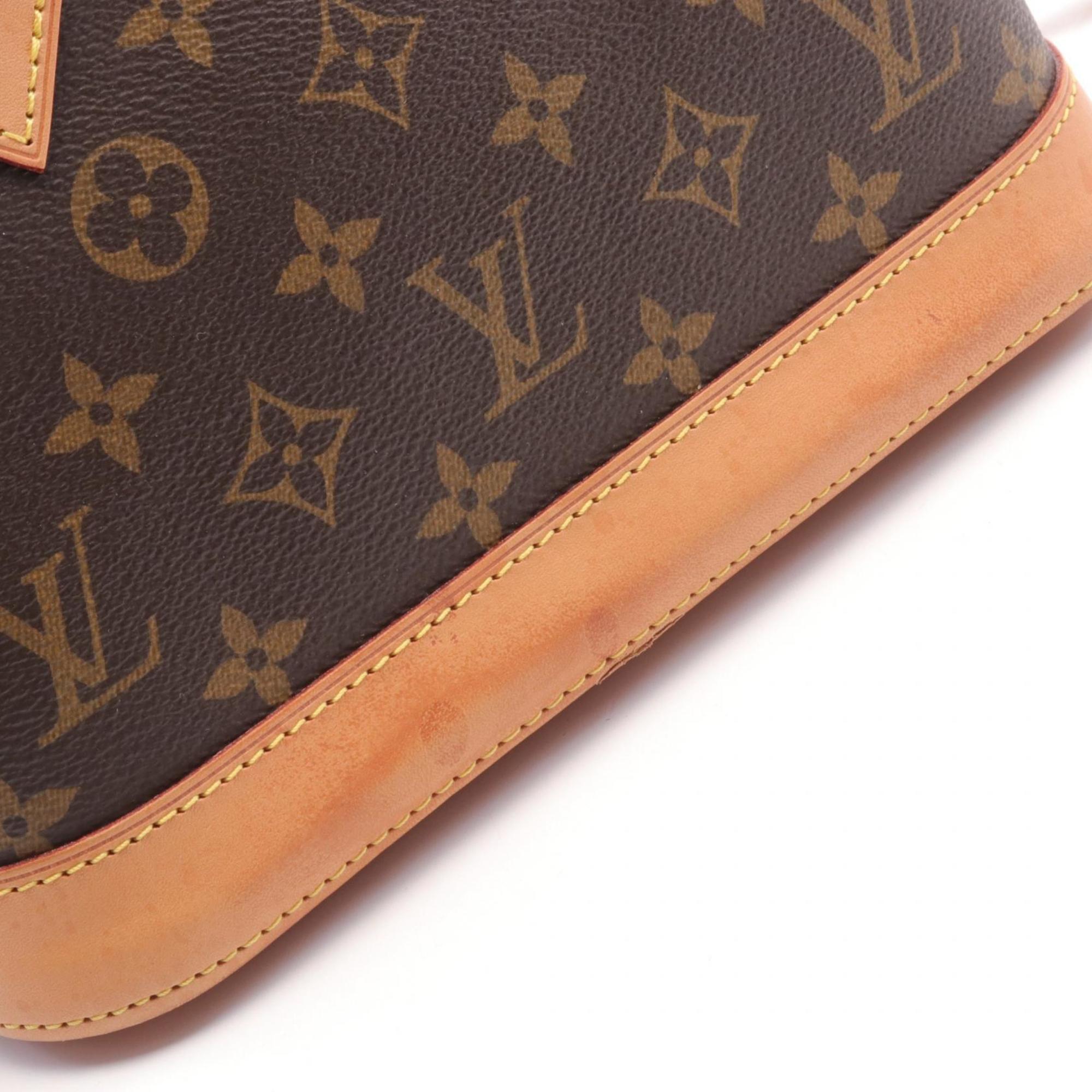 Louis Vuitton Alma BB Monogram Handbag Bag Coated Canvas Leather Women's Brown M53152