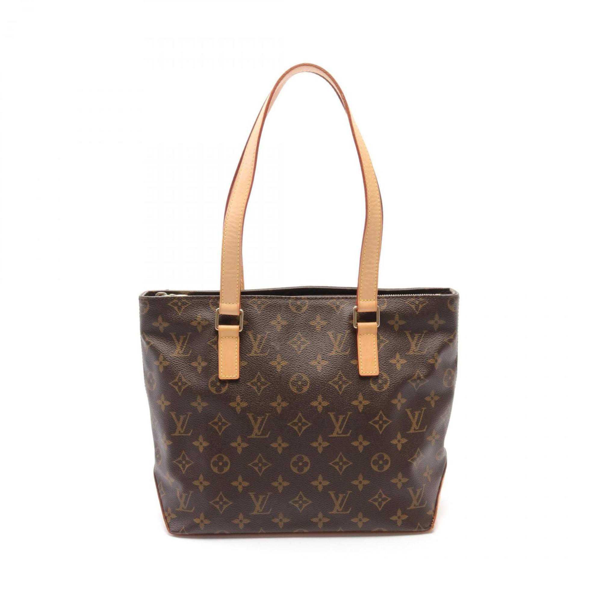 Louis Vuitton LOUIS VUITTON Cabas Piano Monogram Shoulder Bag Coated Canvas Leather Women's Brown M51148