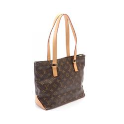 Louis Vuitton LOUIS VUITTON Cabas Piano Monogram Shoulder Bag Coated Canvas Leather Women's Brown M51148