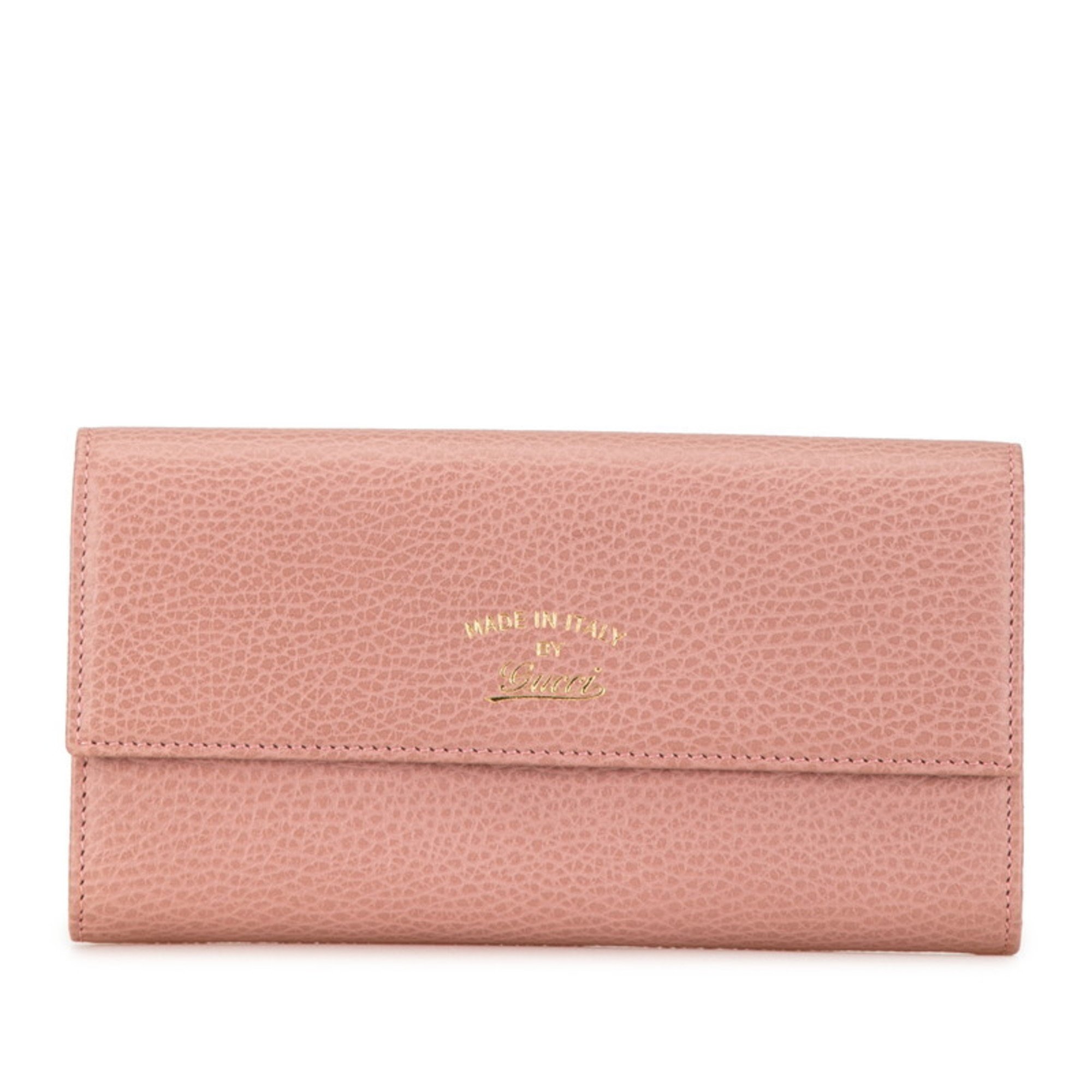 Gucci Swing Continental Wallet Long 354496 Pink Leather Women's GUCCI