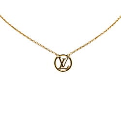 Louis Vuitton Monogram Collier L TO V Mother of Pearl Necklace M80259 Gold Plated Women's LOUIS VUITTON