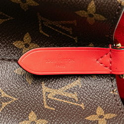 Louis Vuitton Monogram NeoNoe Shoulder Bag M44021 Coquelicot Red Brown PVC Leather Women's LOUIS VUITTON