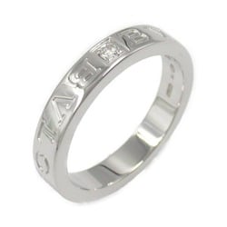 BVLGARI Double 1P Diamond Ring K18WG (White Gold) Men's Women's Clear