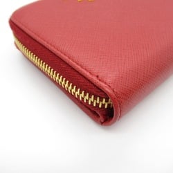 PRADA Bi-fold wallet, Saffiano leather, women's, red