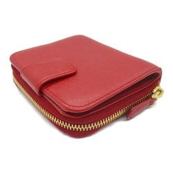 PRADA Bi-fold wallet, Saffiano leather, women's, red