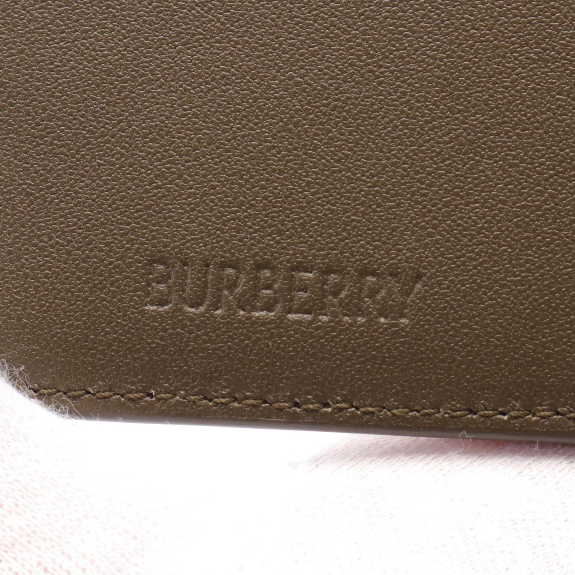 Burberry Check Business Card Holder/Card Case Coated Canvas Men's Women's Beige Black Multicolor 8091916