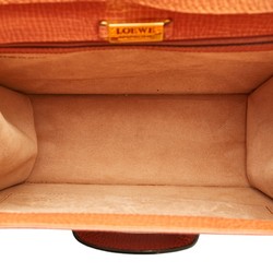 LOEWE Barcelona Handbag Shoulder Bag Orange Leather Women's