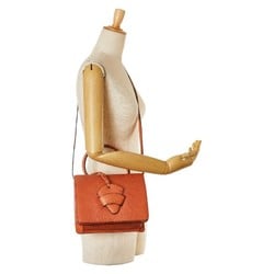 LOEWE Barcelona Handbag Shoulder Bag Orange Leather Women's