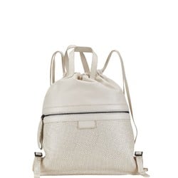 Bottega Veneta Perforated Leggero Backpack Ivory White Leather Women's BOTTEGAVENETA