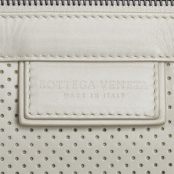 Bottega Veneta Perforated Leggero Backpack Ivory White Leather Women's BOTTEGAVENETA