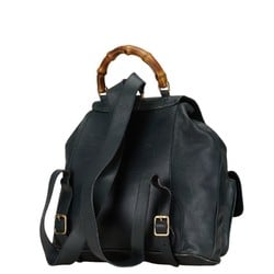 Gucci Bamboo Backpack 003 1119 0016 Black Leather Women's GUCCI