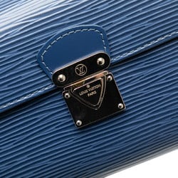 Louis Vuitton Epi Portefeuille Koala Tri-fold Wallet M5801G Blue Silver Leather Women's LOUIS VUITTON