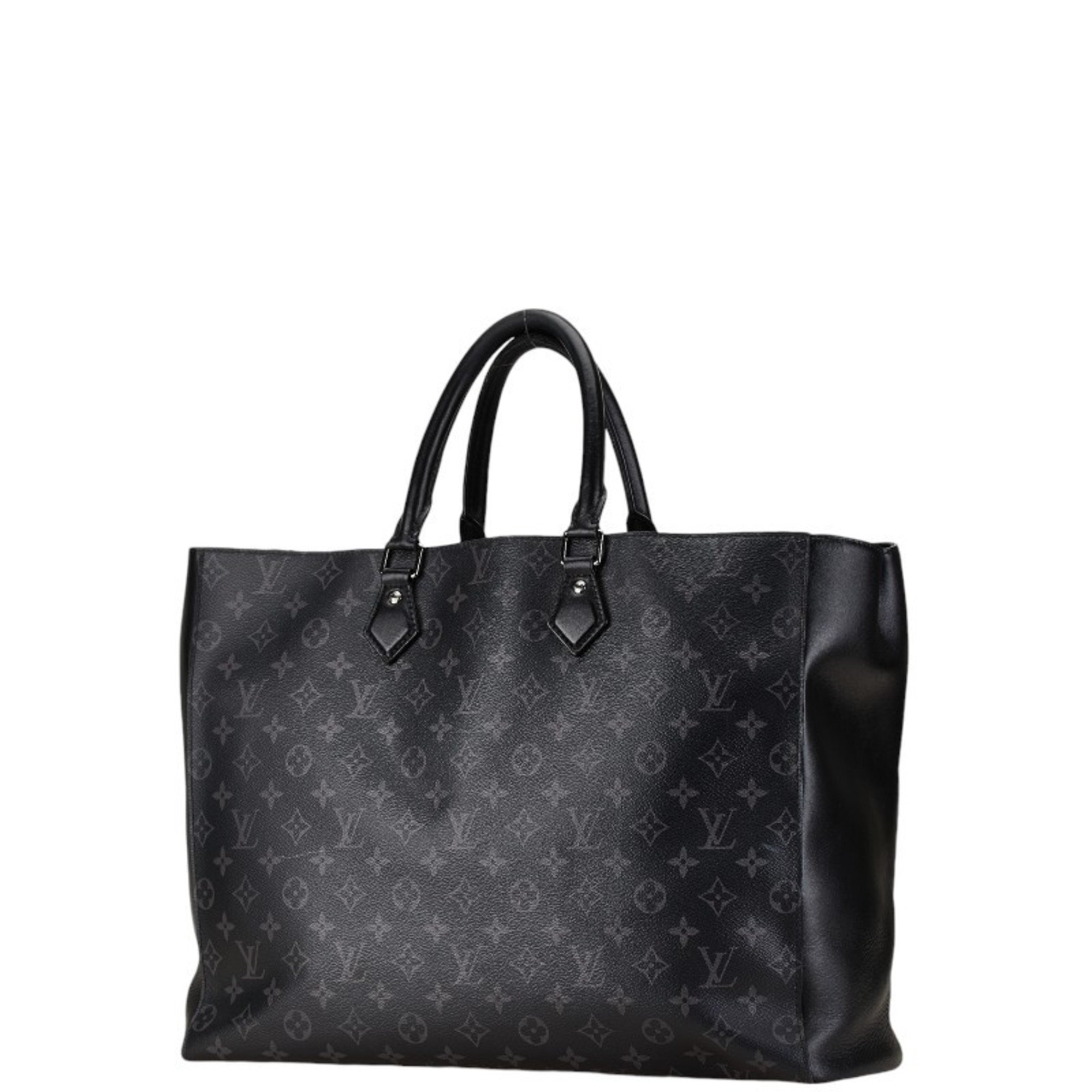 Louis Vuitton Monogram Eclipse Grand Sac Handbag M44733 Black PVC Leather Women's LOUIS VUITTON